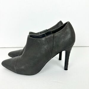 Alice + Oliva Dex Leather Ankle Boot Size 6 EU 36 Gray Stiletto Heel